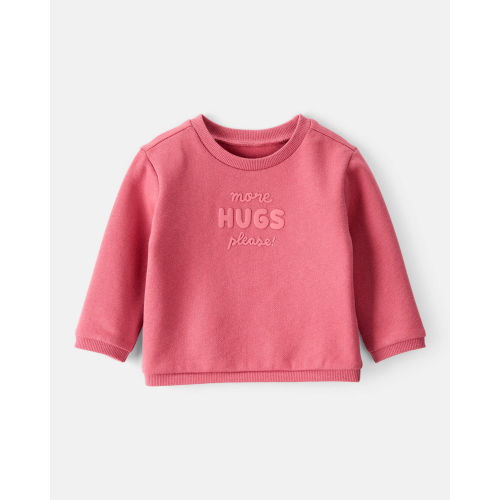 Baby Girl DayDream Fleece More Hugs Please Long-Sleeve Pullover Sweatshirt - Pink - Carter's | Carter's