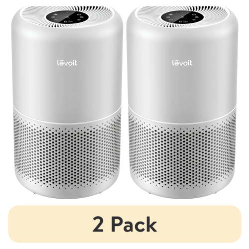 (2 pack) Levoit Core 300-RAC-P 1073 Sq Ft 3-Stage Filtration Living Room and Bedroom Air Purifier, Gray