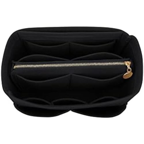 LEXSION Felt Purse Bag Organizer Insert with zipper Bag Tote Shaper Fit Speedy Neverful PM MM