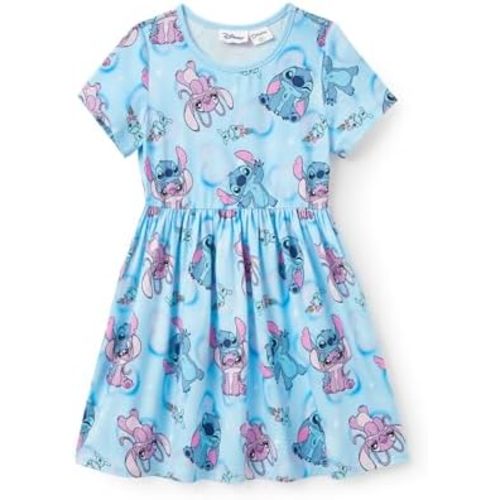 Disney Minnie Mouse Princess Frozen Elsa Stitch Girls Dress Sleeveless & Short Sleeve Casual Summer Clothes Baby to Toddler