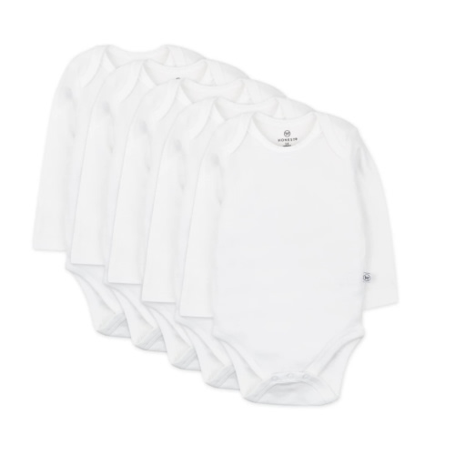 5-Pack Organic Cotton Long Sleeve Bodysuits | Honest Baby Clothing