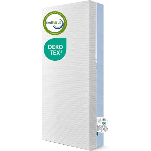 Dual Sided Baby Breathable Crib Mattress, Infant & Toddler Bed Mattress with Premium Foam, Machine Washable Oeko-TEX Standard 100 Certified Cover, Standard Size 52x28x5 Inch