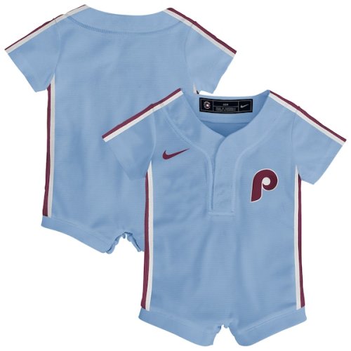 Newborn Philadelphia Phillies Nike Light Blue Alternate Replica Romper Jersey