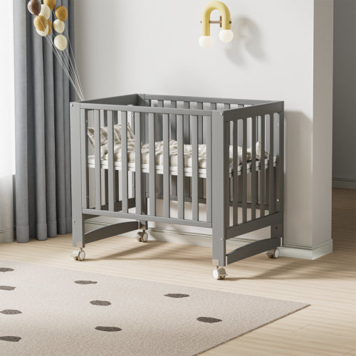 MAMAZING 6-in-1 Portable Convertible Cradle To Mini Crib With Removable Wheels And Mattress | Wayfair