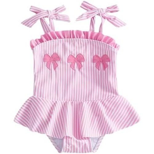 Nyapruwe Baby Girl Swimsuit Infant One Piece Swimwear Toddler Sleeveless Skirt Bathing Suit Summer Beach Swim Suits