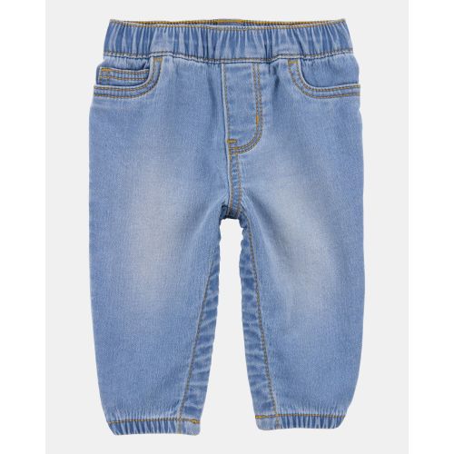 Baby Boy Medium Wash Pull-On Jeans With Snap Leg Closures - OshKosh B'gosh | Carter's