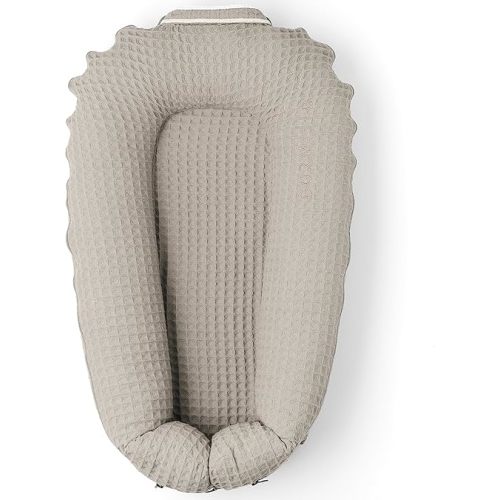 Organic Grand Cover for Docks • 100% Cotton Premium Quality Oeko-TEX Standard • Pure Breathable Replacement Soft Cover with Embroidery • Grand Toddler Size • Cover Only • (Brown waffle)