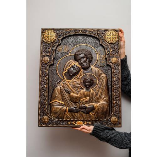 Nativity art Holy family Wooden Carved  Catholic Wall Art - Christian gift - All sizes - Byzantine icon Christmas gift ideafor mom TAX FREE
