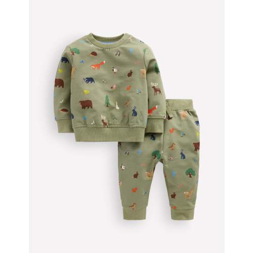 Sweatshirt Play Set-Green Woodland Animals