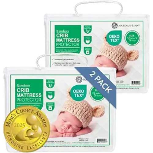 Crib Mattress Protector, 2-Pack, Oeko-TEX® Certified