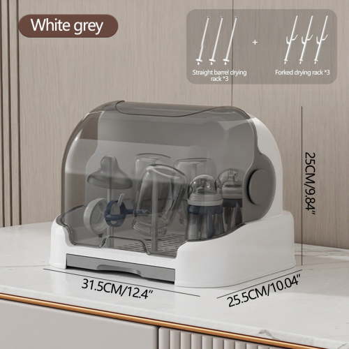 IUYT6 Baby Bottle Dryer, Portable Baby Bottle Drying Rack Storage Box Bottle Storage Box Organizer Case Portable Feeding Bottle Kitchen Cabinet for Home Travel Baby Bottle Drainer Box C1