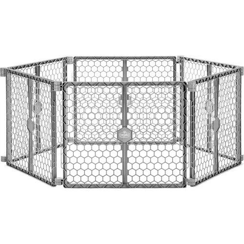 Regalo Plastic 192-Inch Super Wide Adjustable Baby Gate and Play Yard, 4-in-1, Bonus Kit, Includes 4 Pack of Wall Mounts