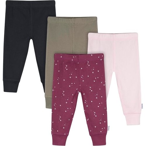 Gerber Baby Girls' Multi-Pack Active Pants Set