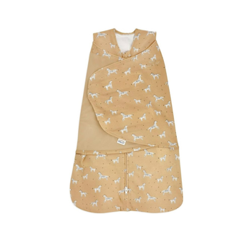 HALO 100% Cotton Sleepsack Swaddle, 3-Way Adjustable Wearable Blanket, TOG 1.5, Serengeti Zebra, Newborn, 0-3 Months