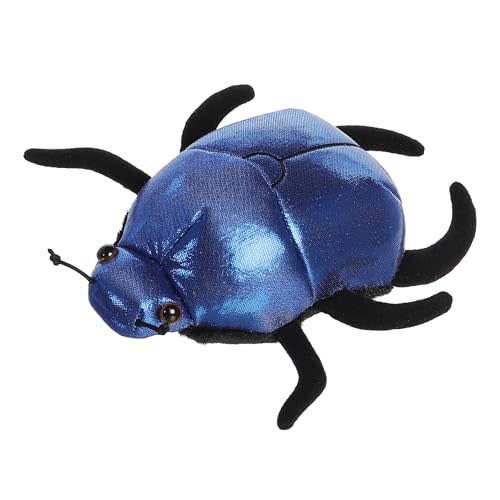 Aurora® Adorable Mini Flopsie™ Saqqara Scarab Beetle™ Stuffed Animal - Mini Companions Ready for Playful Adventures - for Kids All Ages, Toddlers, Adults, and Families - Blue 8 Inches