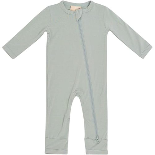 KYTE BABY Soft Bamboo Rayon Rompers, Zipper Closure, 0-24 Months - 6-12 Month - Sage