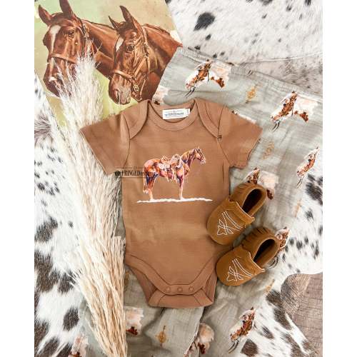 The Good Horse Onesie/Tee(little kid) (Cognac) – theFRINGEDpineapple