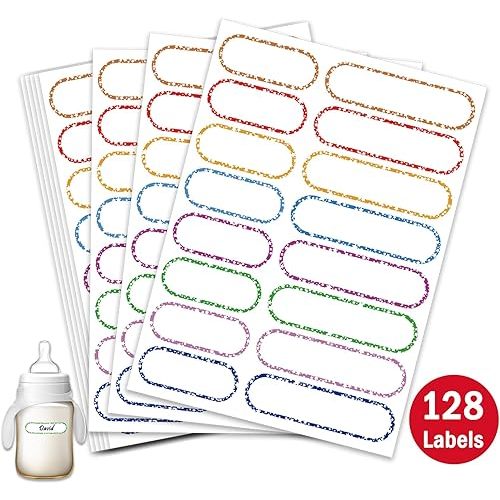 128 PCS Waterproof Bottle Labels