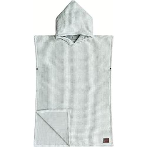 Jade&Kai Hooded Towel for Babies + Toddlers | Snaps into a Poncho | Organic Cotton Waffle | Lighweight and Absorbent | Bath, Beach, and Pool | Multiple Colors (Small (0-3 Yrs), Fog)