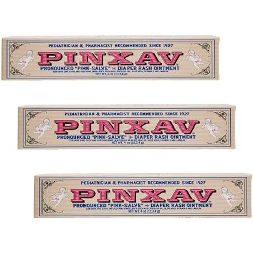 PINXAV Healing Cream, Fast Relief for Diaper Rash, Eczema, Chafing, Bed Sores, Acne, and Minor Cuts and Burns (4 OZ) (Pack of 3)