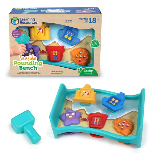 Learning Resources Seaside Pounding Bench, Toddler Fine Motor Skills Toy, Ages 18 Months+