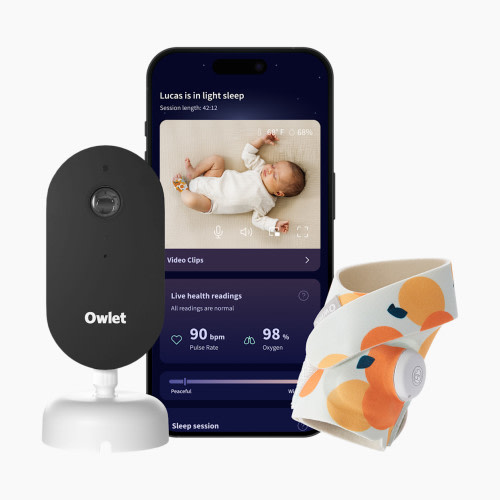 Owlet Dream Duo 3 Smart Baby Monitor - Sweet Clementine