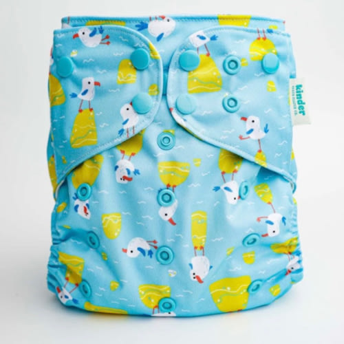 Animals and Insects: Essentials Pocket Cloth Diaper with Athletic Wicking Jersey, Grows with your Baby