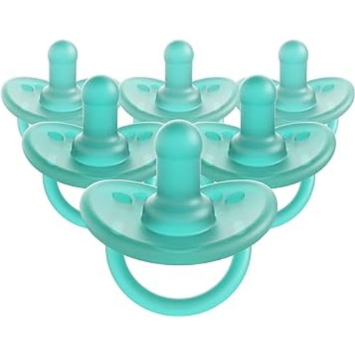 Evenflo Feeding Balance Plus Stage 1 Cylindrical Baby, Newborn and Infant Pacifier - Developed with Pediatric Feeding Specialists - 0 to 6 Months (Pack of 6)