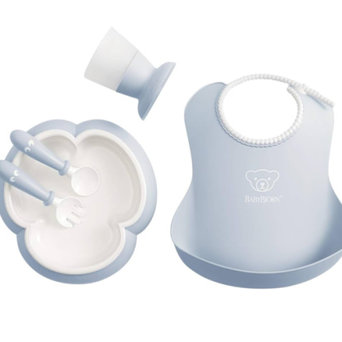 BabyBjörn Baby Dinner Set, 5 pcs, Powder blue
