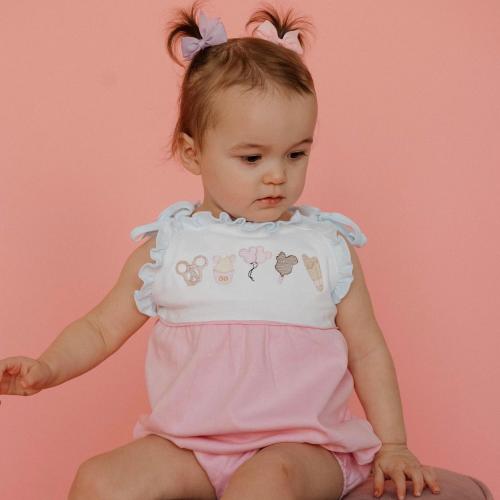 Sweet Treats Embroidered Baby Romper – Disney-Inspired Outfit