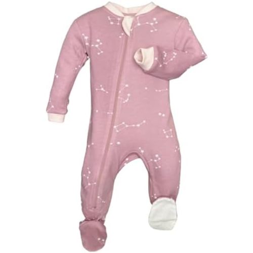 zippyjamz – Zipper Organic Sleeper Footed Onesies Sleeper Baby Pajamas with Inseam Zipper