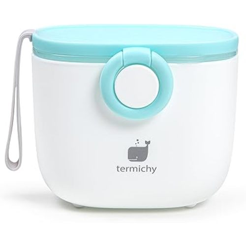 Termichy Baby Formula Dispenser, Portable Milk Powder Dispenser Container with Carry Handle and Scoop for Travel Outdoor Activities with Baby Infant, 8.8OZ, 0.55LB, 250g, 500ml (Baby Blue)