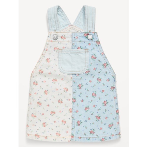 Printed Denim Skirtall Dress for Baby