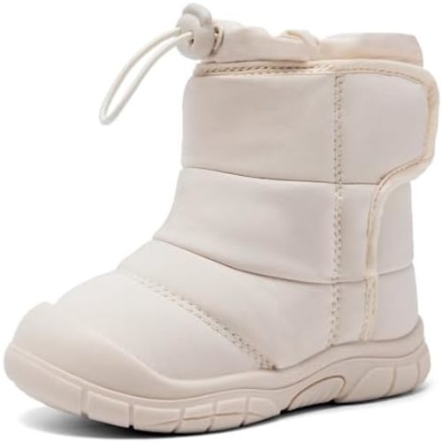 MORENDL Toddler Winter Snow Boots Boy & Girl Warm Fur Walking Shoes