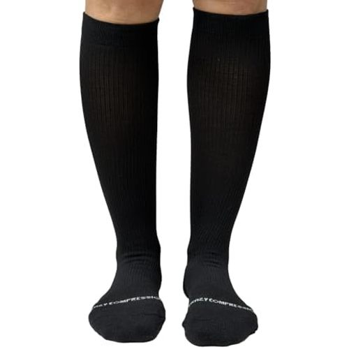 Crazy Compression Socks, Comfortable Support Socks for Recovery, Travel, Hiking, and Long-Hour Comfort, Classic Colors