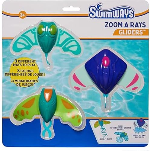 SwimWays Zoom-A-Rays Water Toys, Kids Pool Toys for Swim Training, Outdoor Games for Kids Aged 5 & Up, 3-Pack