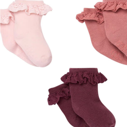 3-Pack Baby Girls Pink Lace Socks – Gerber Childrenswear