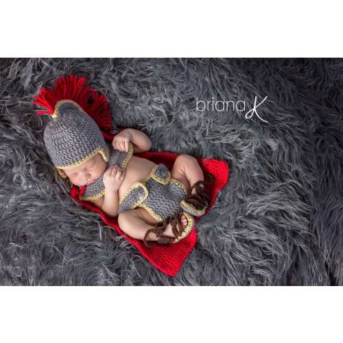 CROCHET PATTERN Gladiator Roman Spartan Warrior Newborn Set, baby newborn photography prop, easy to follow crochet pattern