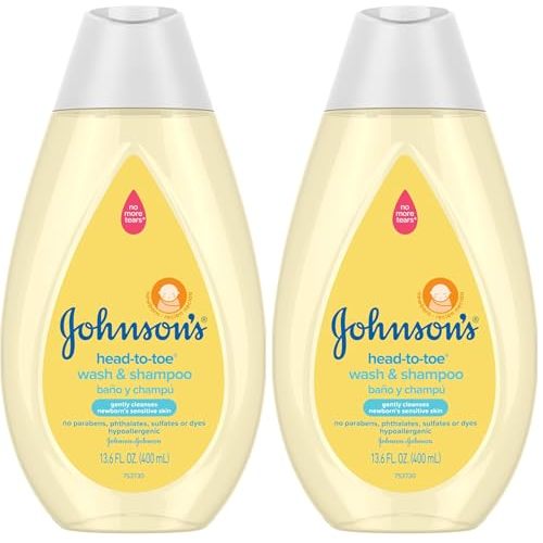 Johnson's Baby 13.6 fl. oz Head-to-Toe Baby Body Wash and Shampoo (Pack of 2)