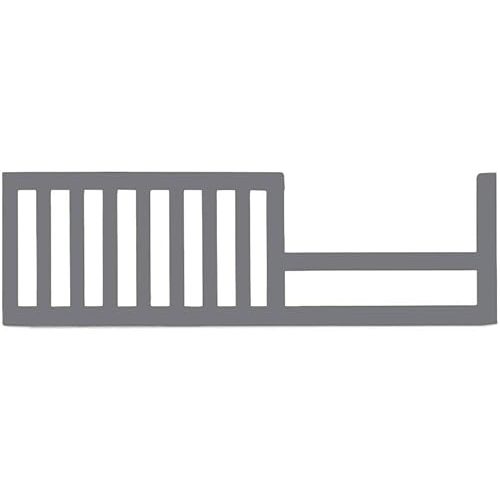 Toddler Bed Safety Guard Rail for Sorelle Convertible Cribs - Solid Wood Rail for Convertible Crib to Toddler Bed Conversion - Safety Bed Rail for Children (Model #136, Weathered Gray)