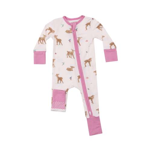 Soft Deer- Two Way Zipper Romper Pajama
