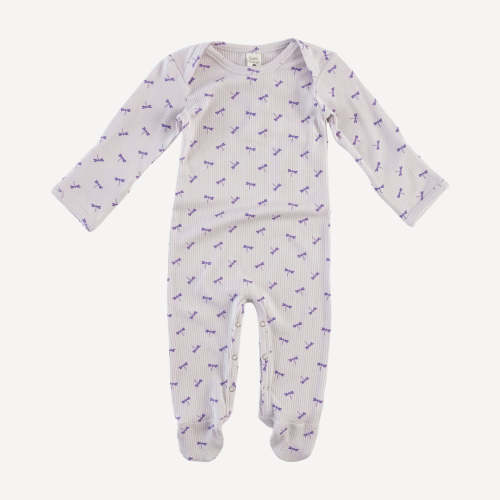 long sleeve lap neck footie | tiny dragonfly | modal skinny rib – kate quinn
