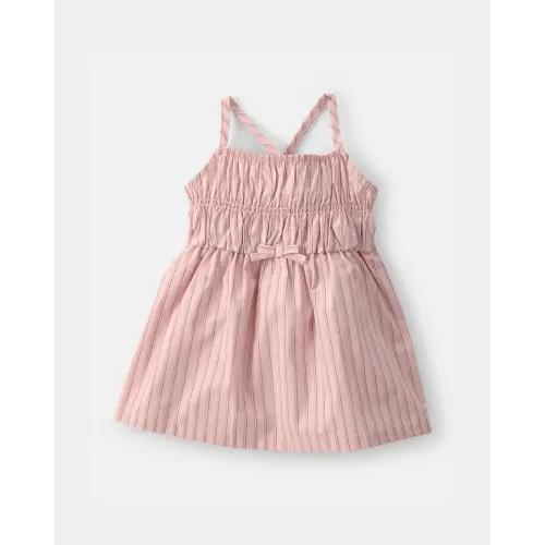 Baby Girl Striped Sleeveless Dress - Pink | Carter's
