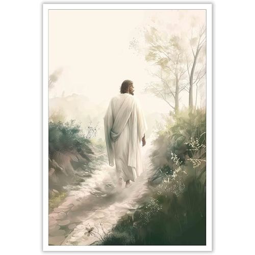 KFDJIG Jesus Christ Canvas Wall Art Jesus Saviour Come Follow Me Art Posters He is Risen Catholic Art Prints Painting Christian Wall Art Decor For Living Room Bedroom Prayer Room 12x16in Unframed