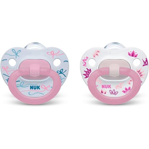 NUK Comfy Orthodontic Pacifiers, Pink Assorted, 18-36 Months, 2 Count
