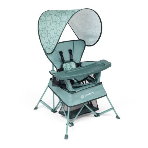 Baby Delight Go With Me Venture Deluxe Portable Chair - Green Garden: Travel Bag, 5-Point Harness, 75lb Capacity