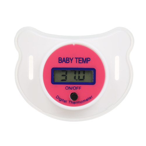 Baby Pacifier Thermometer Portable LCD Digital with Protective Storage Cover Safety Health Care Mouth Nipple Thermometer