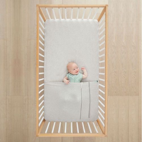 ergoPouch Cot Tuck Sheet 0.2/1.0 Tog Grey Marle