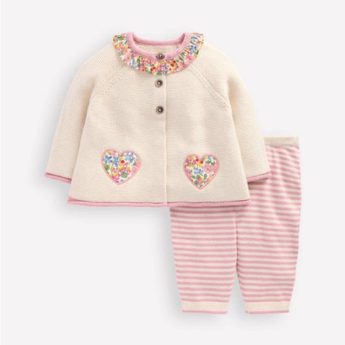 Pretty Knitted Play Set-Ecru Marl Hearts | Boden USA