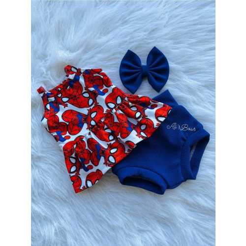 Spidey Top & Bummies inspired Outfit for Girls (No bow included)